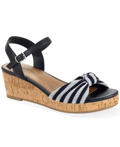 Style & Co Women's Valleyy Knotted Front Wedge Sandals, Macy's Exclusive In Multi