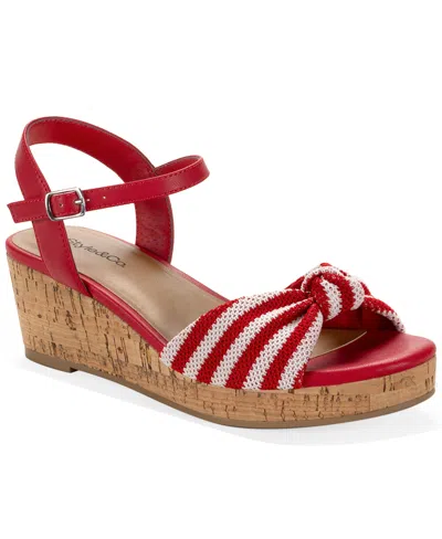 Style & Co Women's Valleyy Knotted Front Wedge Sandals, Macy's Exclusive In Multi