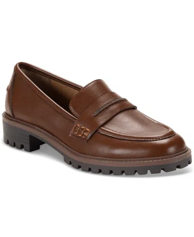 Style & Co Women's Wandaa Slip-on Lug Loafer Flats, Created For Macy's In Cognac Sm2