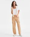 Style & Co Women's Wide-leg Cargo Pants, Exclusively At Macy's In Natural Camel