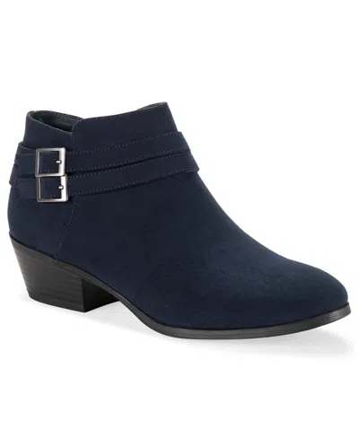 Style & Co Women's Willaa Belt Block Heel Booties, Macy's Exclusive In Blue