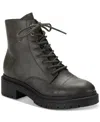 Style & Co Women's Zaharaa Platform Lace-up Boots, Created For Macy's In Dk Grey Sm