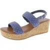 Style & Co Women's Madenaa Woven Platform Wedge Sandals, Created For Macy's In Purple