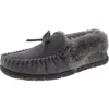 Style & Co Womens Bow Faux Fur Moccasins In Grey