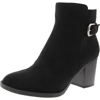 Style & Co Womens Buckle Microfiber Ankle Boots In Multi