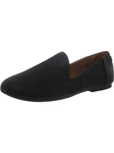 Style & Co Womens Faux Leather Slip On Loafers In Black