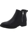 Style & Co Womens Faux Leather Zipper Booties In Black