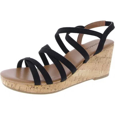 Style & Co Womens Faux Suede Ankle Strap Strappy Sandals In Multi