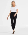 Style & Co Womens High Rise Leggings Pp 2xl Created For Macys In Black