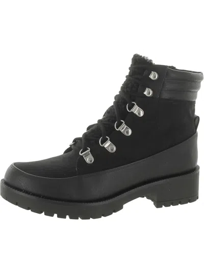 Style & Co Womens Lace-up Faux Leather Combat & Lace-up Boots In Multi
