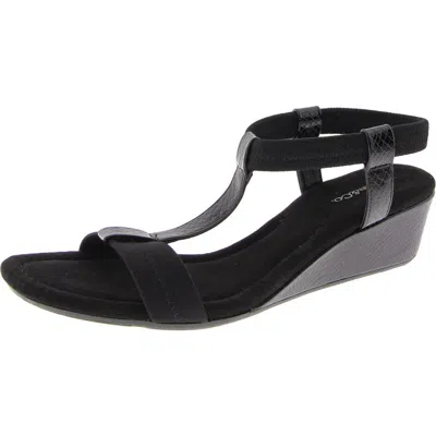 Style & Co Womens Patent Leather Ankle Strap T-strap Sandals In Multi