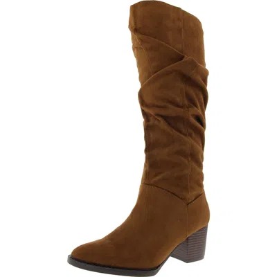 Style & Co Womens Slouchy Suede Knee-high Boots In Pink
