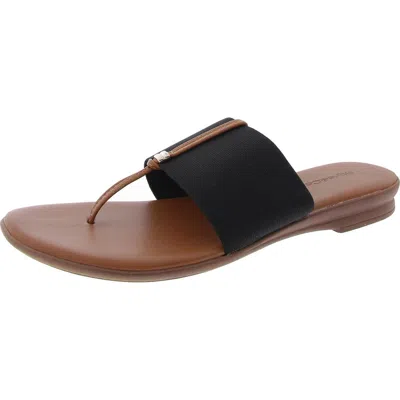 Style & Co Womens Stretch Canvas Thong Sandals In Black