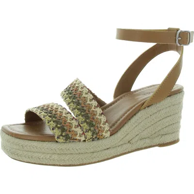 Style & Co Womens Woven Man Made Wedge Sandals In Pink