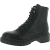 Style & Co Zaharaa Womens Faux Leather Ankle Combat & Lace-up Boots In Multi