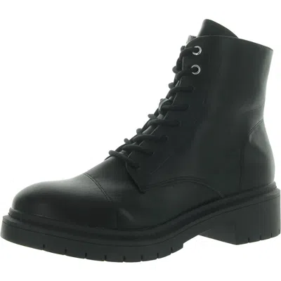 STYLE & CO ZAHARAA WOMENS FAUX LEATHER ANKLE COMBAT & LACE-UP BOOTS