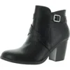 Style & Co Zetaa Womens Faux Leather Block Heel Ankle Boots In Multi