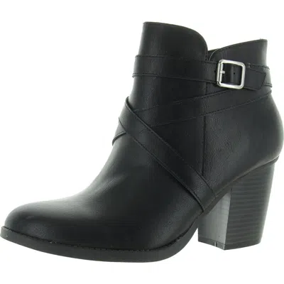 Style & Co Zetaa Womens Faux Leather Block Heel Ankle Boots In Multi