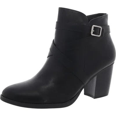 Style & Co Zetaa Womens Strappy Faux Leather Ankle Boots In Multi