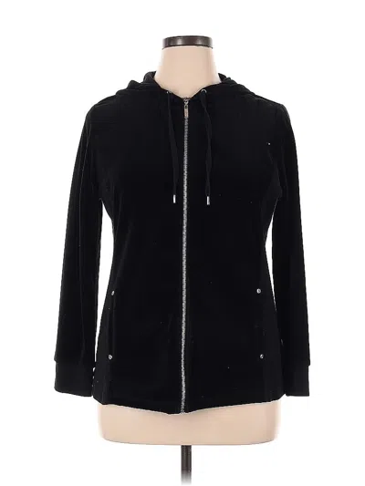 Pre-owned Style & Co Zip Up Hoodie In Black