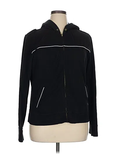 Pre-owned Style & Co Zip Up Hoodie In Black