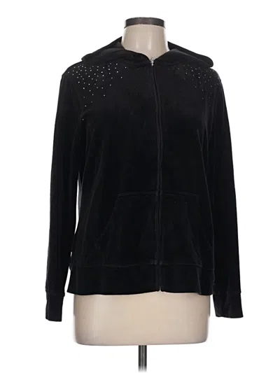 Pre-owned Style & Co Zip Up Hoodie In Black