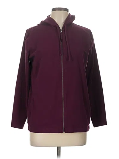 Pre-owned Style & Co Zip Up Hoodie In Burgundy