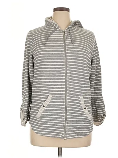 Pre-owned Style & Co Zip Up Hoodie In Gray