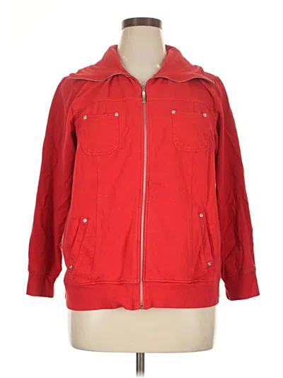Pre-owned Style & Co Zip Up Hoodie In Red
