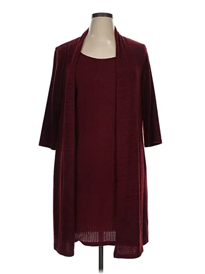 Pre-owned Style Casual Dress In Burgundy
