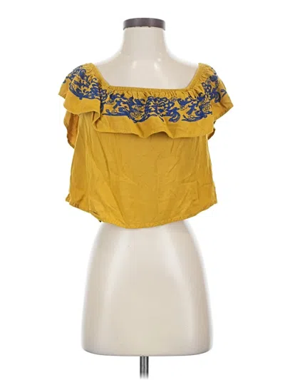 Pre-owned Style Envy Sleeveless Blouse In Yellow