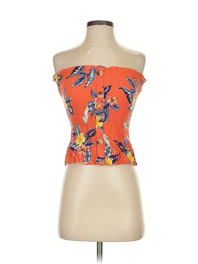 Pre-owned Style Envy Tube Top Orange Strapless Neckline Tops