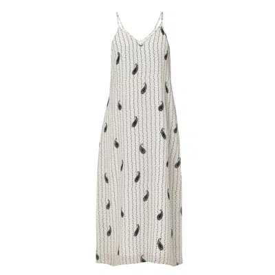 Style Junkiie Women's Black & White Bandhani Slip Dress In Multi