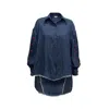 Style Junkiie Women's Blue Love Tencel Shirt