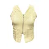 Style Junkiie Women's Neutrals Sea Salt Schiffli Faux Corset Waistcoat