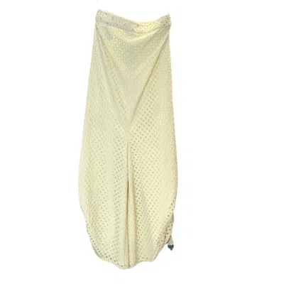 Style Junkiie Women's Neutrals Sea Salt Schiffli Tube Jumpsuit In White
