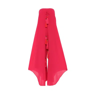 Style Junkiie Women's Pink Tassel Jumpsuit