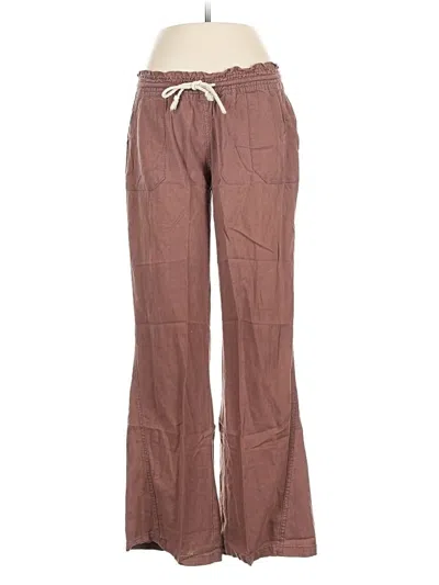 Pre-owned Style Me Linen Pants In Brown