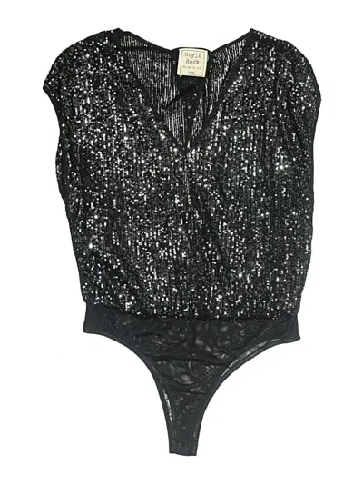 Pre-owned Style Rack Bodysuit In Black