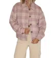 Style Rack Josie Flannel Shacket In Pink In Pink