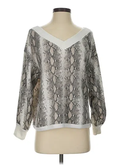 Pre-owned Style Rack Long Sleeve Blouse In Silver