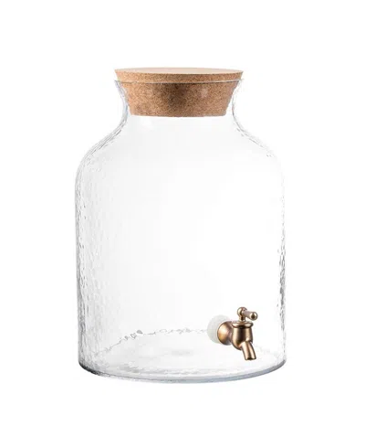 Style Setter Hammered Glass Beverage Dispenser, 2.7 Gallons