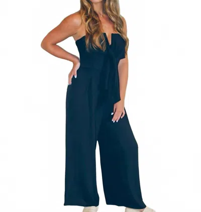 Style U Lindsey Jumpsuit In Blue