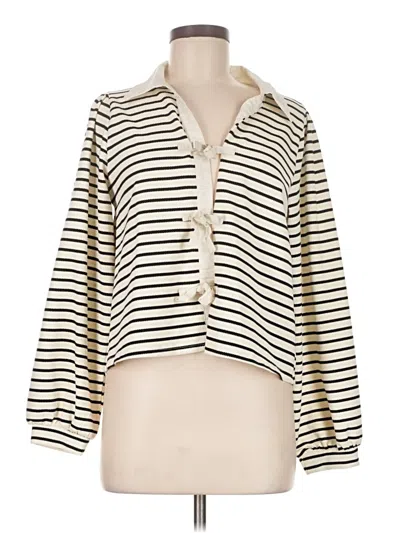 Pre-owned Style U Long Sleeve Blouse In White