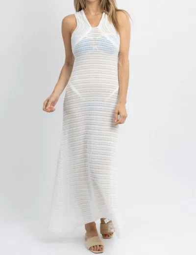Style U Shoreside Crochet Coverup Dress In White