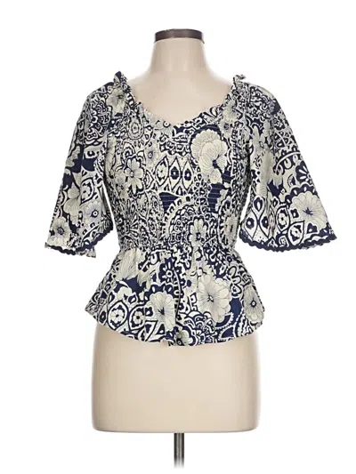Pre-owned Style U Short Sleeve Blouse In Blue