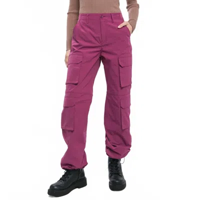 Style Up Parachute Cargo Trouser In Orchid In Pink