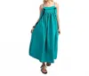 Style Usa Open Back Midi Dress In Aqua In Blue