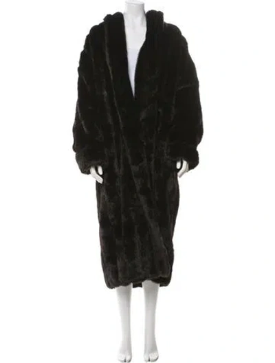 Pre-owned Style Vi Ltd Faux Fur Jacket In Black