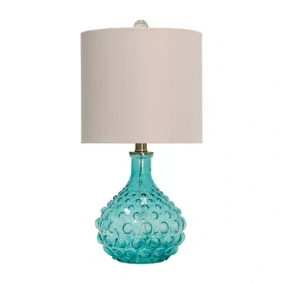 Stylecraft 10 W Blue & Off-white Glass Table Lamp